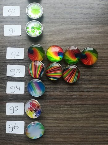 Klik button gekleurd 18 mm